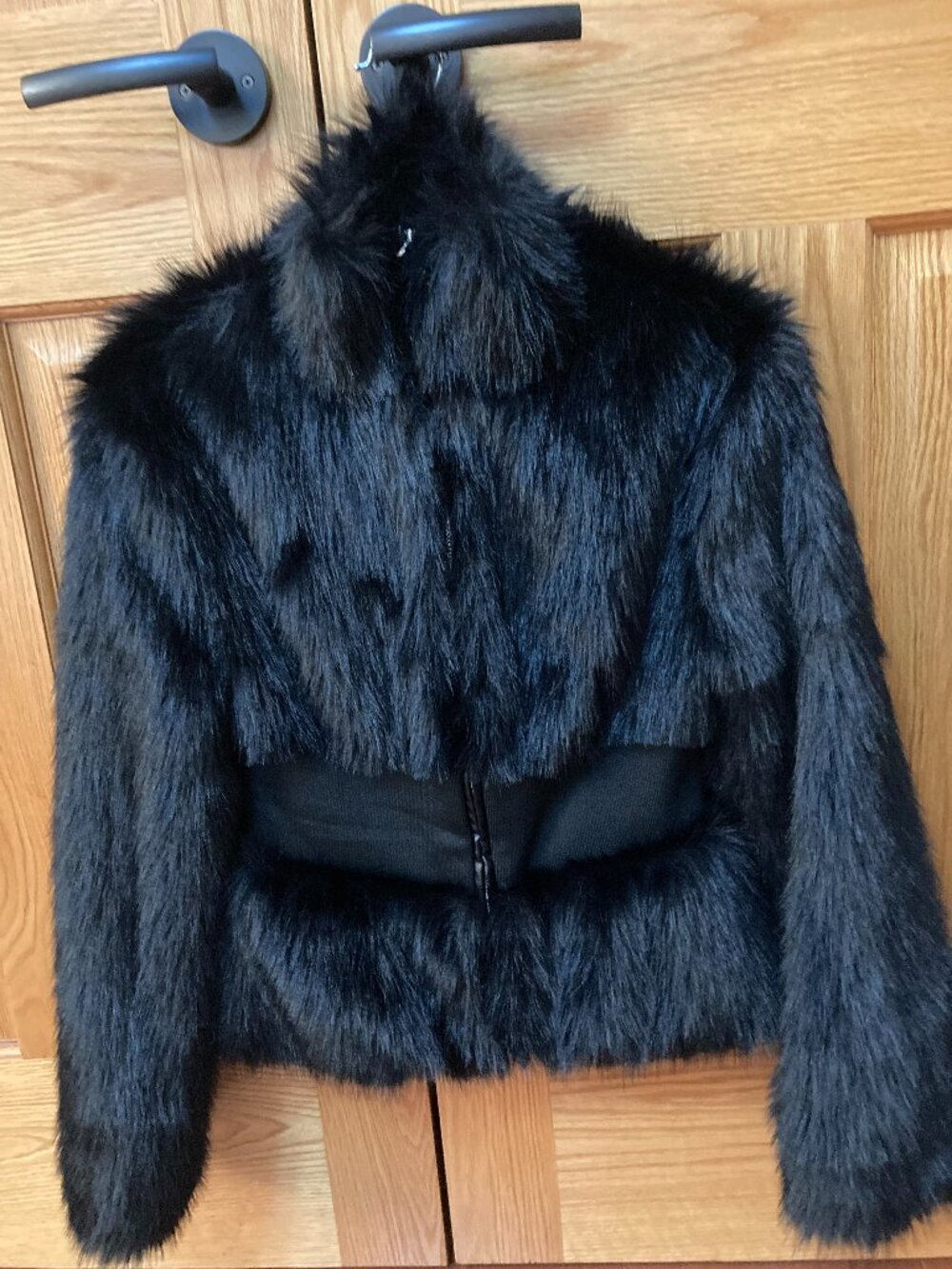 Black Faux-Fur Coat - New without tags